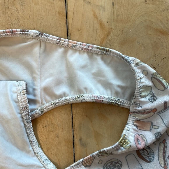 RARE American Apparel Junk Food Print High Leg Low Back One Piece Swimsuit - Picture 4 of 7